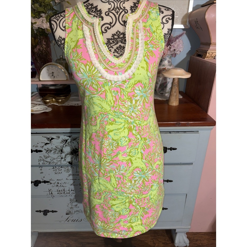 Lilly Pulitzer Harper Shift dress beach coverup XS. Preppy, Resort.